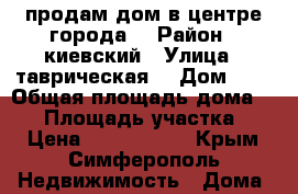 продам дом в центре города  › Район ­ киевский › Улица ­ таврическая  › Дом ­ 5 › Общая площадь дома ­ 52 › Площадь участка ­ 1 › Цена ­ 5 000 000 - Крым, Симферополь Недвижимость » Дома, коттеджи, дачи продажа   